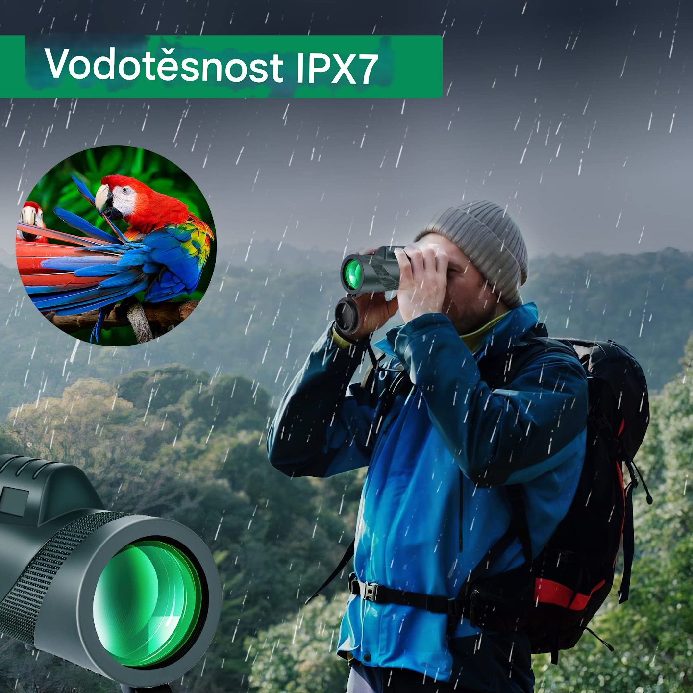 HD profesionální monokulární dalekohled a kamera – hvězdářský dalekohled pro mobilní telefon, vhodný pro pozorování Měsíce a souhvězdí.