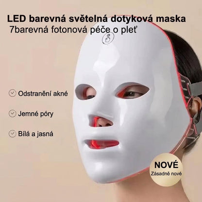 7barevná LED světelná maska – pro zářivější a mladistvější pleť v pohodlí domova