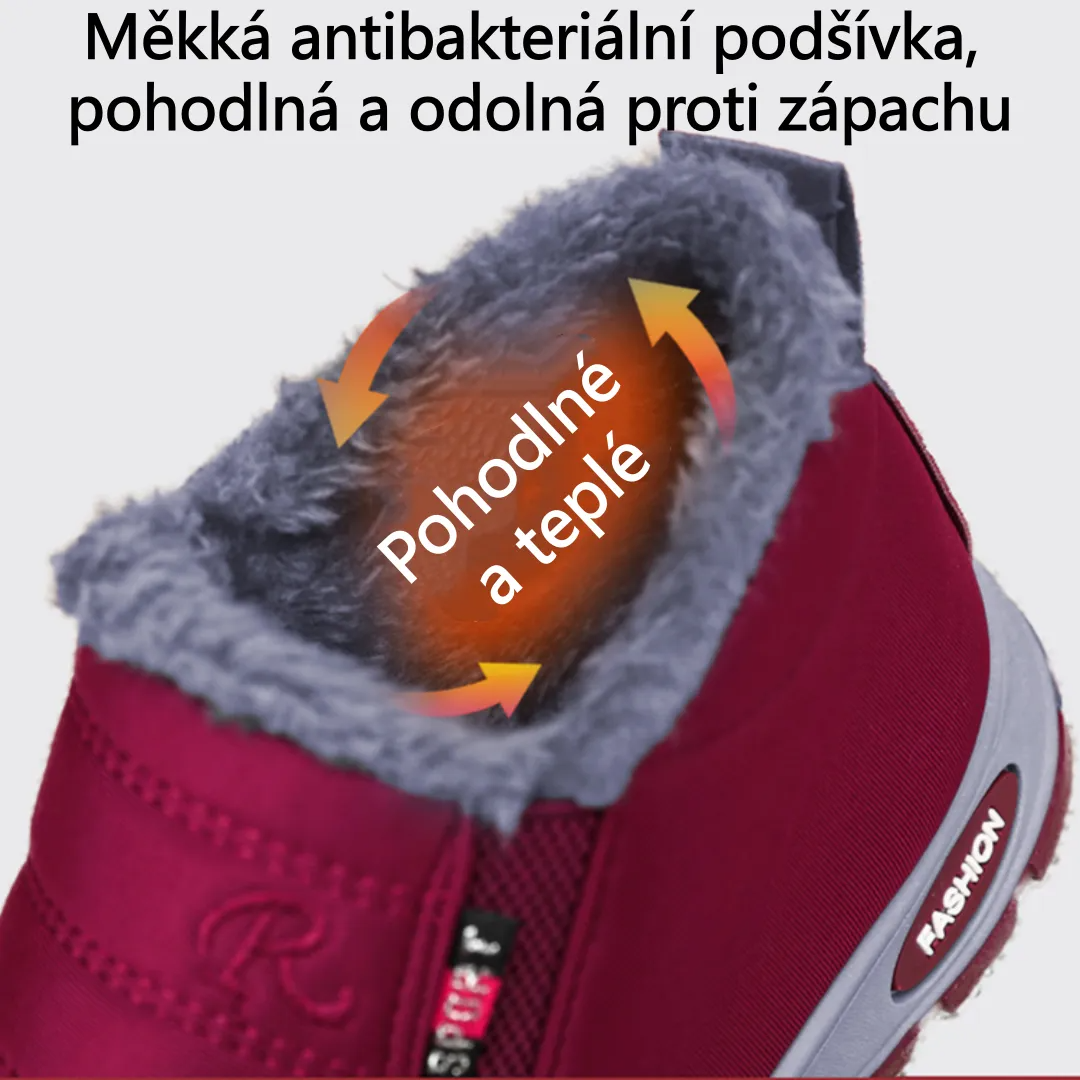 Zimní protiskluzové a zateplené boty pro muže i ženy se slabší rovnováhou – ulevují od tlaku na kolena