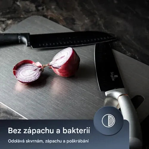 Elthivo™ krájecí deska z titanové slitiny – ultra odolná, hygienická a šetrná k nožům, nezbytný pomocník do vaší kuchyně